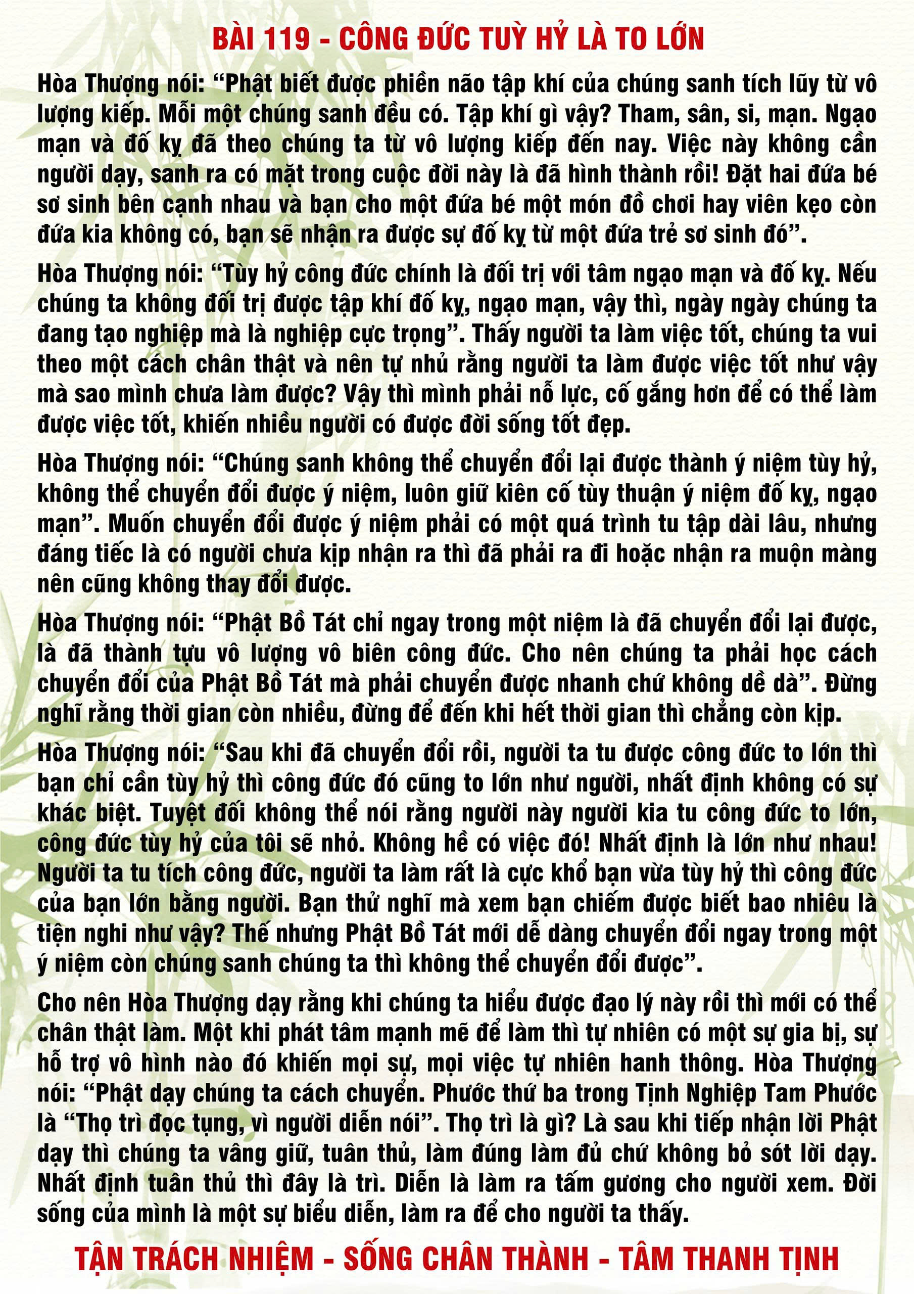 119 · PHTT - Công Đức Tùy Hỷ Là To Lớn - 119